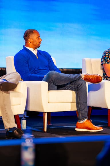 Brandon Lincoln Hendricks speaking at Ahrefs Evolve 2025 in Los Angeles